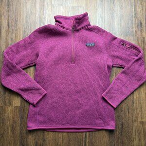 Patagonia Women's Better Sweater Magenta Purple Size Medium Quarter Zip
